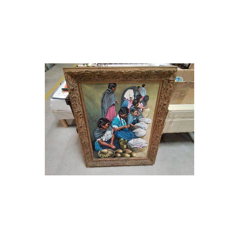TABLEAU FEMMES MARCHÉ AMÉRIQUE DU SUD MORENO 