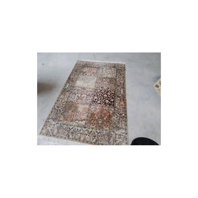 TAPIS LAINE ET SOIE CACHEMIRE