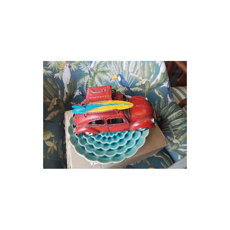 VOITURE DECO COCCINELLE ROUGE SURF