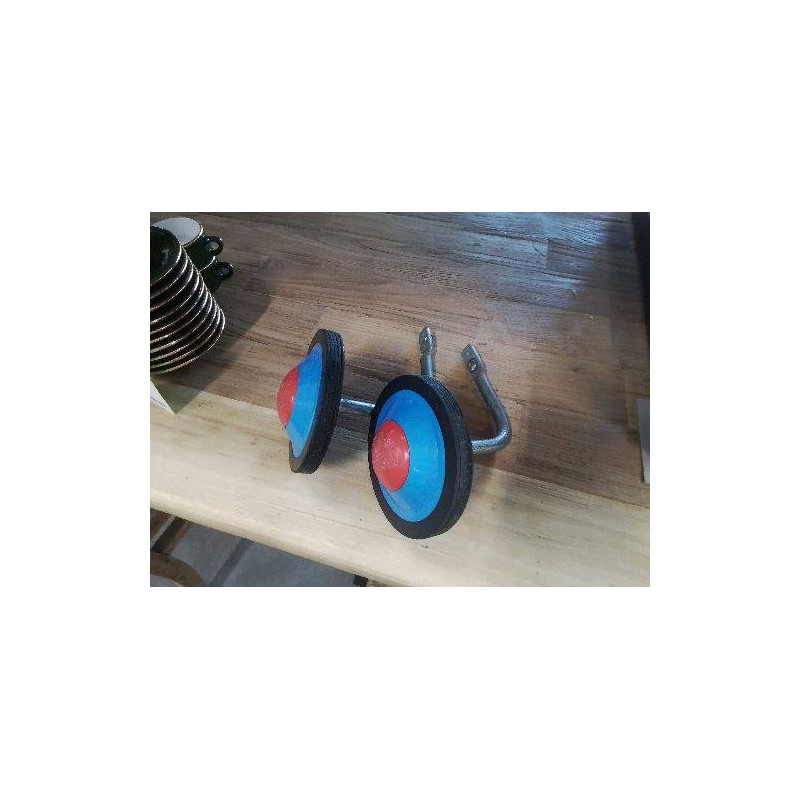 LOT DE 2 ROULETTES VÉLO BLEU/ROUGE