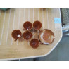 LOT 5 TASSES SOUCOUPES BEIGES ARCOPAL