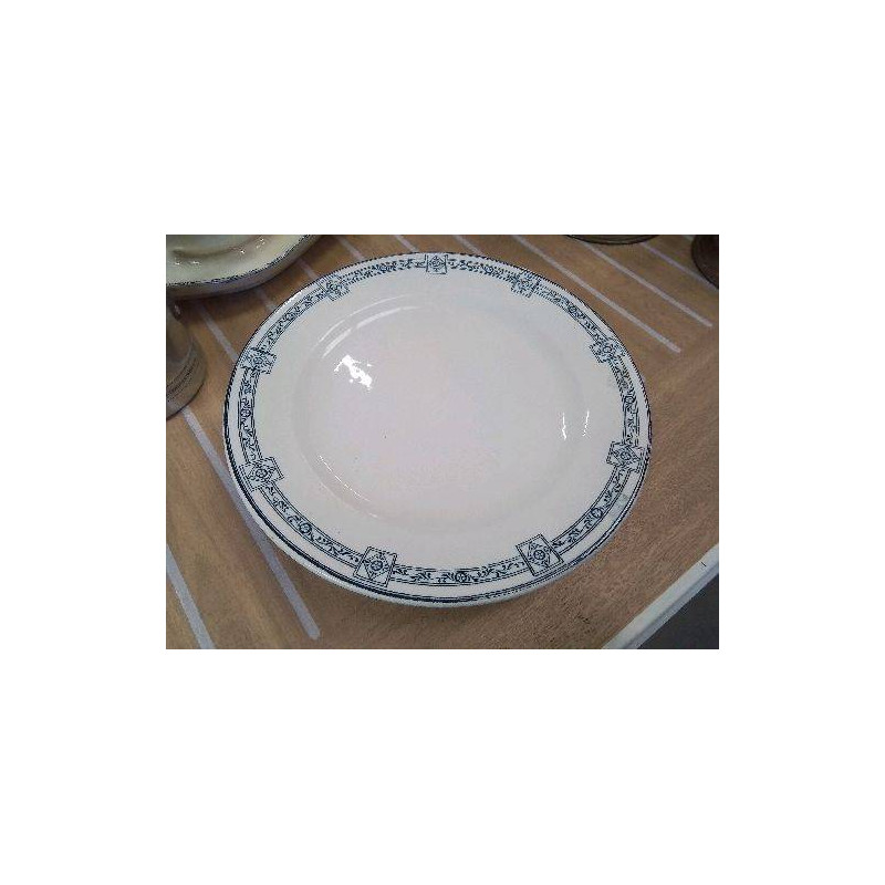 PLAT ANC A DESSERT DECOR VERT