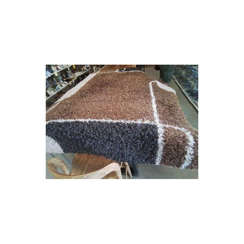 TAPIS MARRON GLACÉ BEIGE GRIS