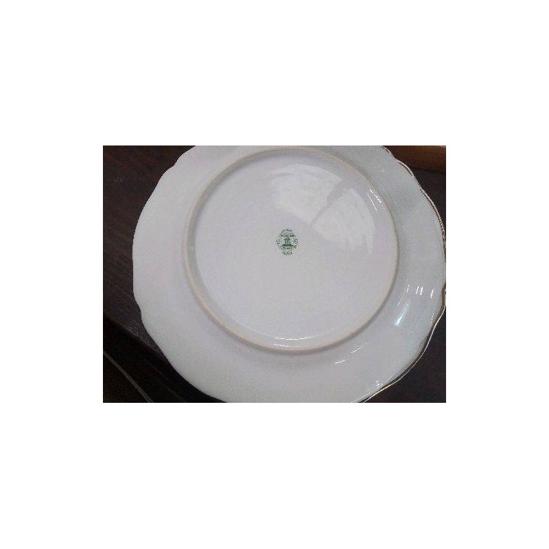 LOT DE 4 ASSIETTES PORCELAINE LIMOGES DÉCO OISEAU FLEURS 