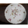 LOT DE 4 ASSIETTES PORCELAINE LIMOGES DÉCO OISEAU FLEURS 