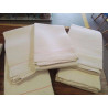 DRAP ANCIEN 2 PERS LISERET ROSE/JAUNE