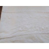 DRAP ANCIEN 2 PERS DECOR BRODE ET AJOURE