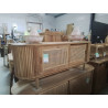DN217-BUFFET OVALE TECK ROTIN 150/45/60 CM