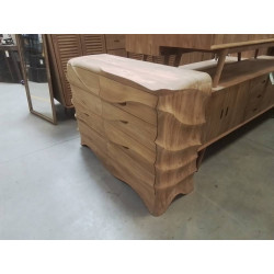 DN10-COMMODE TECK 8 TIROIRS 120/40/HT 85 CM SUR COMMANDE