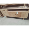 DN212-BUFFET TECK 2 PORTES 4 TIROIRS 150/45/70 CM