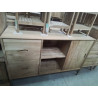 MEUBLE TV TECK 2 PORTES 2 ETAGERES 130/45/85 CM