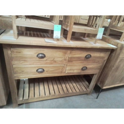 MU08-CONSOLE TECK 4 TIROIRS...