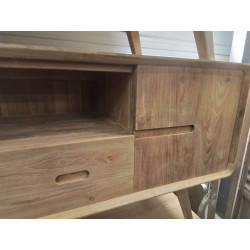DN201-BUFFET BAS TECK 2 PORTES 150/45/HT 65 CM