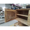 DN203-BUFFET TECK PORTES PERSIENNES 150/45/HT 70CM