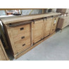 ME606-ENFILADE TECK PORTES TIROIRS 200/45/90 CM 