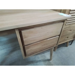 DN101-BUREAU TECK 2 TIROIRS 120/60/HT 75 CM