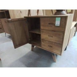 SEV02- MEUBLE TECK 3 TIROIRS/PORTE 85/45HT 85CM