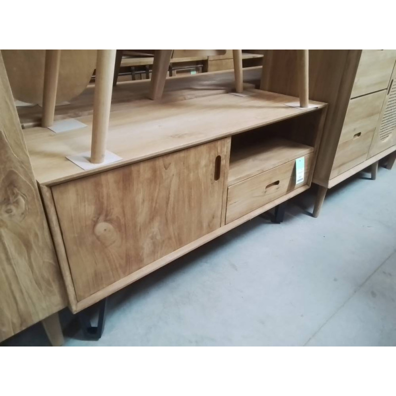 SEV20-MEUBE TV TECK PORTE NICHE TIROIR 115/40/60 CM
