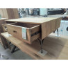 SEV40-TABLE BASSE TECK TIROIR NICHE 115/40/HT 70 CM 