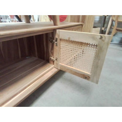 DN205-MEUBLE TECK ROTIN 200/45/60 CM