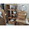 MEUBLE ETAGERE TECK 2 TIROIRS 70/40/180 CM