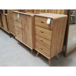 DN05-CHIFFONNIER TECK 4 TIROIRS 50/40/HT 100CM