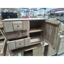 DN215-BUFFET TECK DECOR DAMIER 100/45/ HT 80 CM