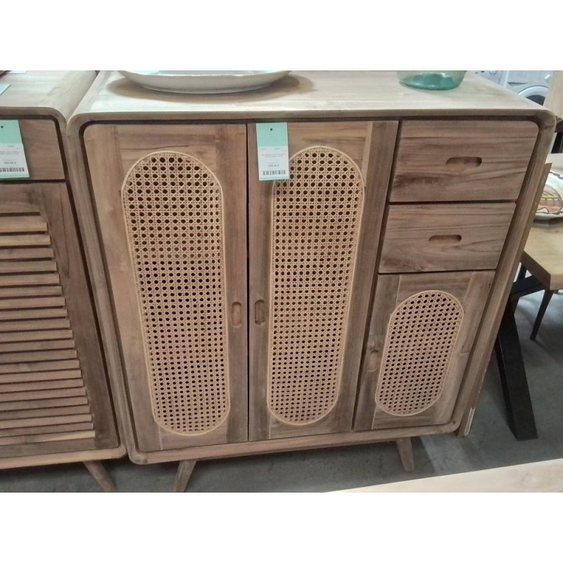DN13-MEUBLE TECHK 3 PORTES 2 TIROIRS 100/45/HT 120 CM