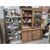 ME601-BUFFT VITRINE TECK  2 CORPS 2* 2 PORTES