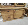 ME601-BUFFT VITRINE TECK  2 CORPS 2* 2 PORTES