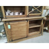ME601-BUFFT VITRINE TECK  2 CORPS 2* 2 PORTES