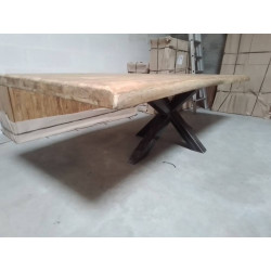 N204-TABLE TECK FATBOY PIEDS SPIDER METAL 280*100CM
