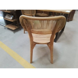 TR104-CHAISE TECK ROTIN 82/45/HT 50 CM
