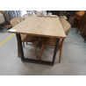 TB02-TABLE TECK 140/80/80 CM PIEDS EN U