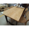 TB02-TABLE TECK 140/80/80 CM PIEDS EN U