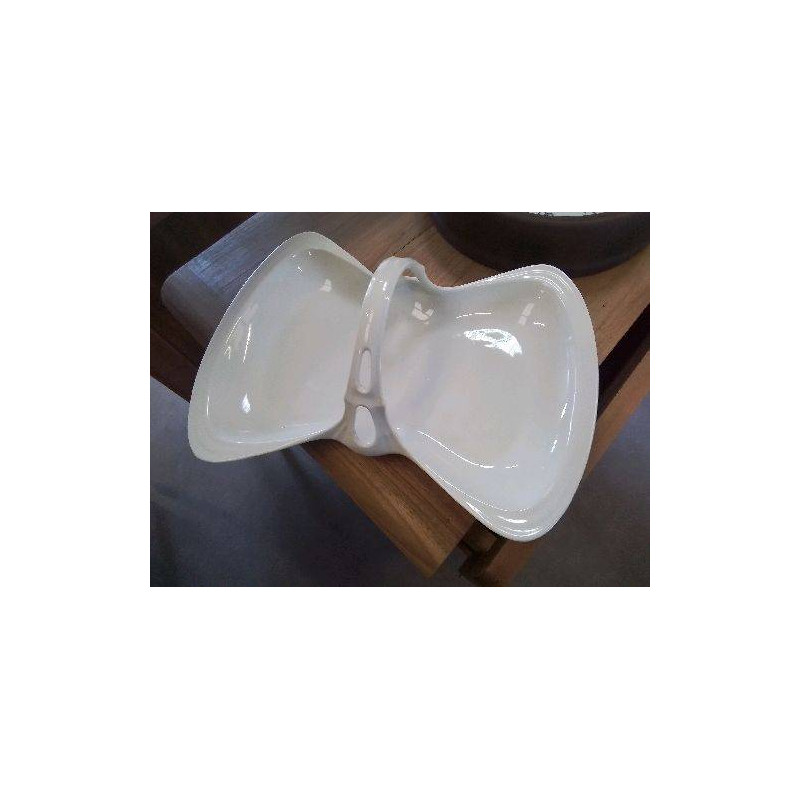 SERVITEUR PORCELAINE PANIER 1 ANSE