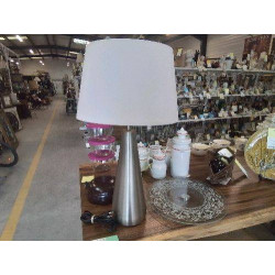 LAMPE PIED METAL BROSSÉ 