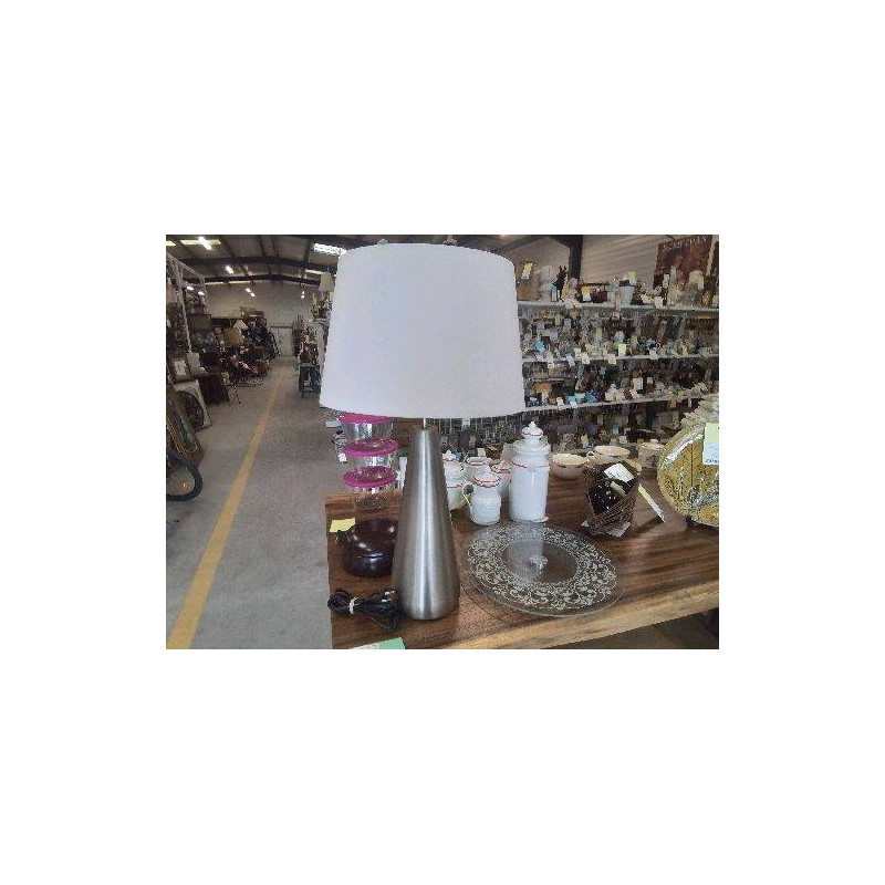 LAMPE PIED METAL BROSSÉ 