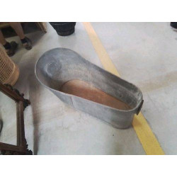 BAIGNOIRE ZINC FOND BOIS