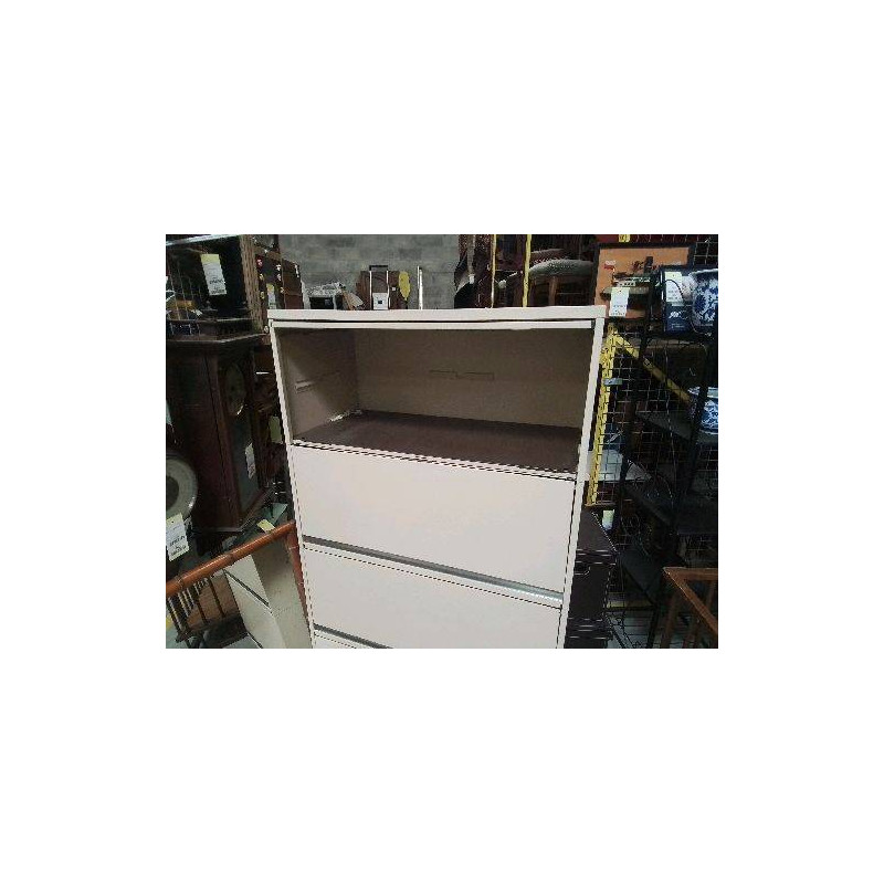 MEUBLE ATELIER METAL BEIGE 4 ABATS