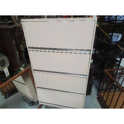 MEUBLE ATELIER METAL BEIGE 4 ABATS
