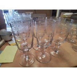 LOT DE 6 VERRES ANC DECOR...