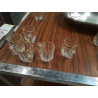 LOT 9 VERRES A LIQUEUR CHOPE CRISTAL BACARRAT DORÉ 