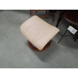 REPOSE PIED CUIR CRÈME 