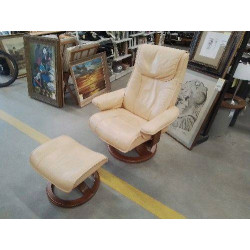 FAUTEUIL INCLINABLE CUIR...