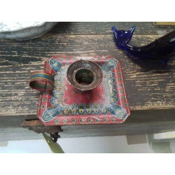 BOUGEOIR METAL RGE BLEU...