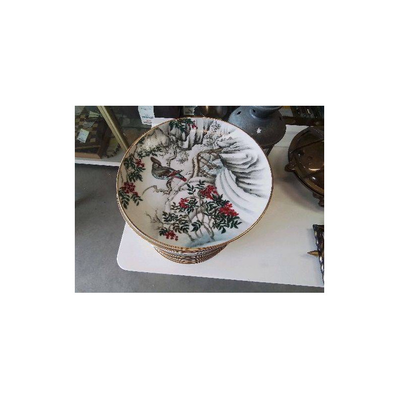 ASSIETTE DECO OISEAUX JAPONAISE 