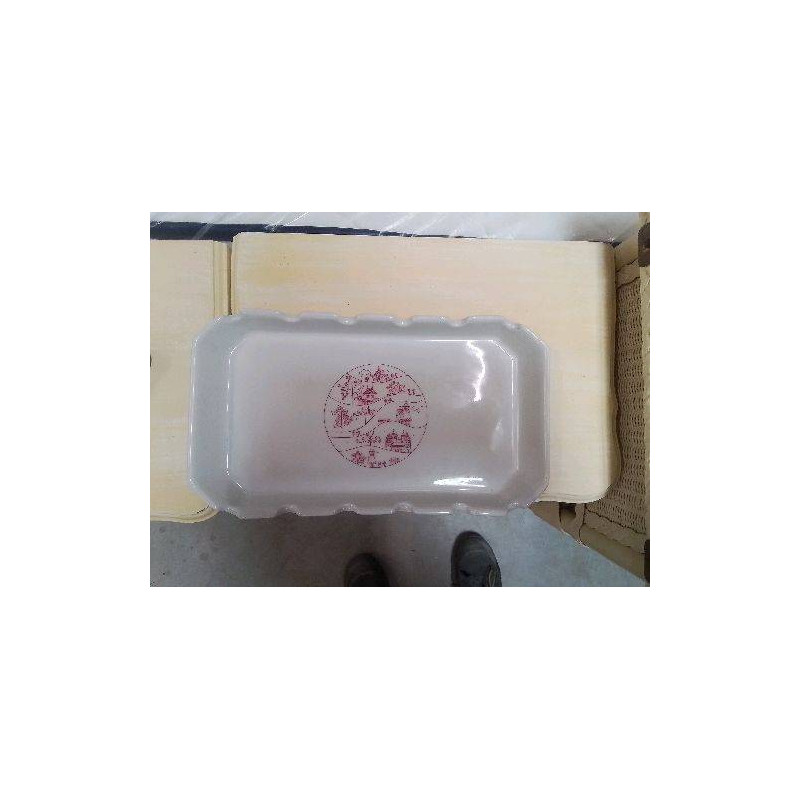 PLAT PORCELAINE DE COULEUVRE DÉCOR NAIF