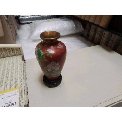 VASE CLOISONNÉ BORDEAUX