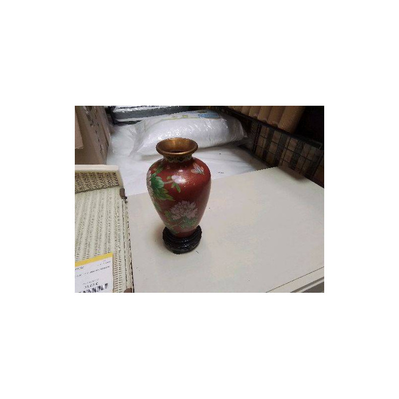 VASE CLOISONNÉ BORDEAUX